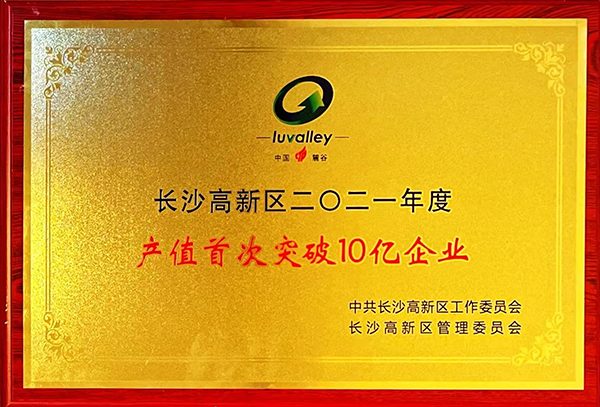 長(zhǎng)沙高新區(qū)二〇二一年度產(chǎn)值首次突破10億企業(yè)